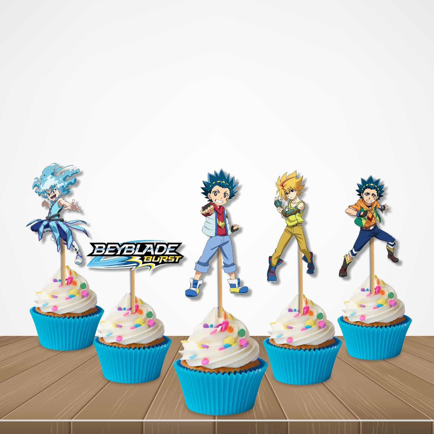 Beyblade Theme Cupcake Topper
