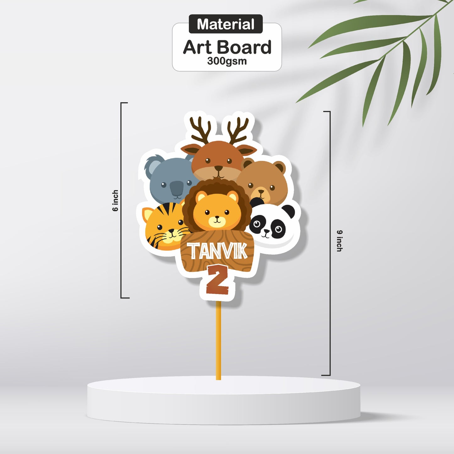 Jungle Theme Classic Cake Topper