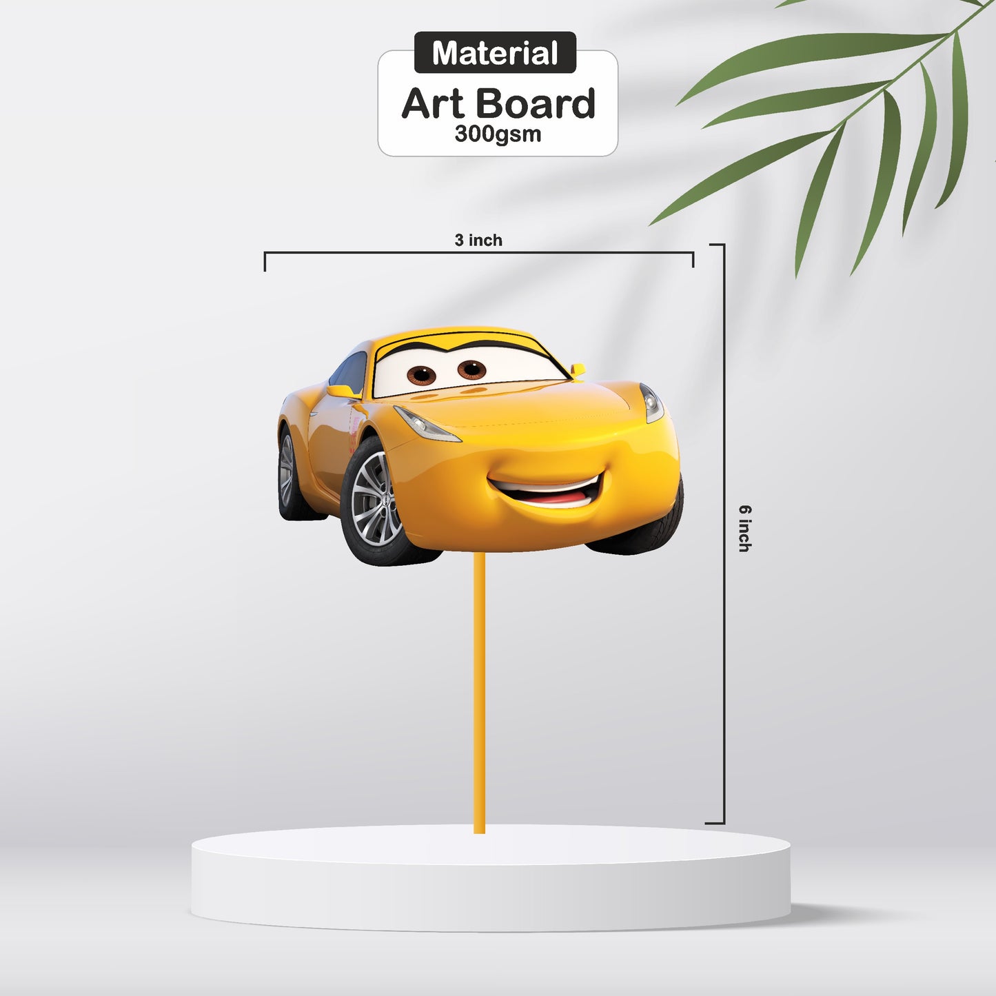 McQeen Car Theme Cupcake Topper