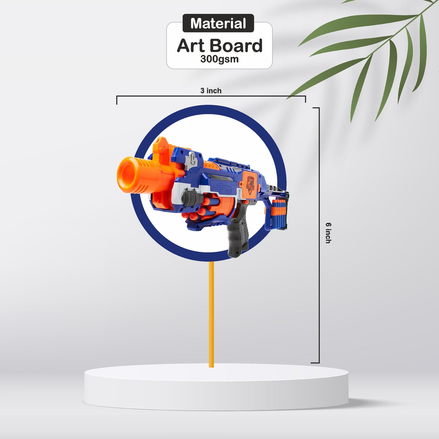 Nerf Gun Theme Cupcake Topper