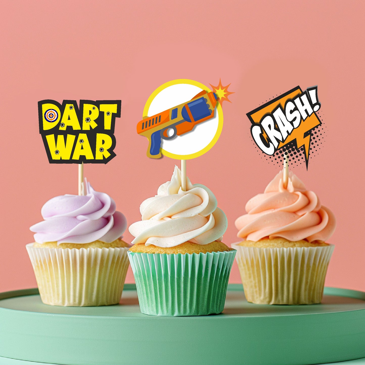 Nerf Gun Theme Classic Cupcake Topper