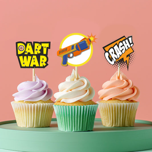 Nerf Gun Theme Classic Cupcake Topper