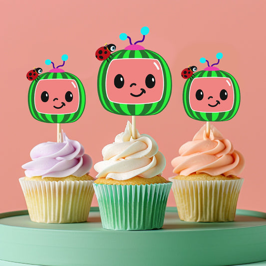 Cocomelon Theme Icon Cupcake Topper