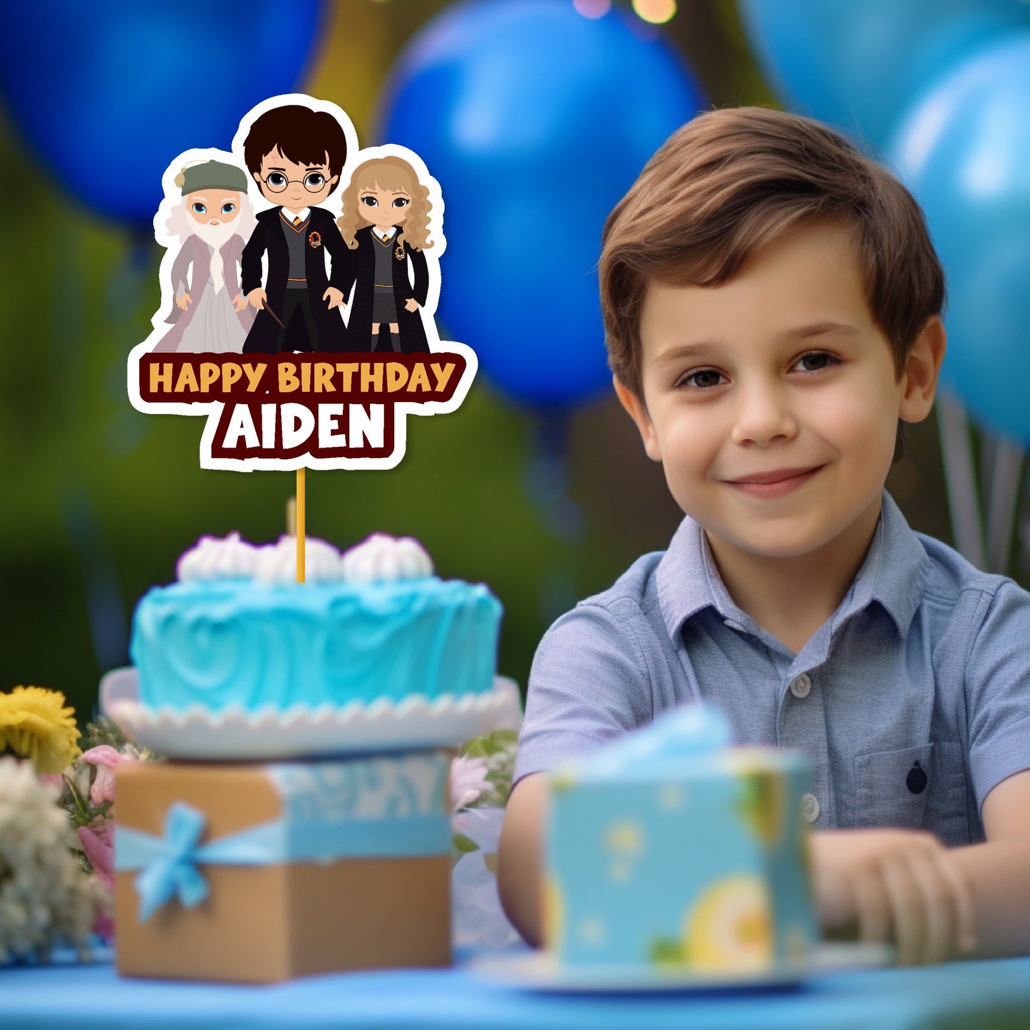 Harry Potter Theme Personalized Caketopper