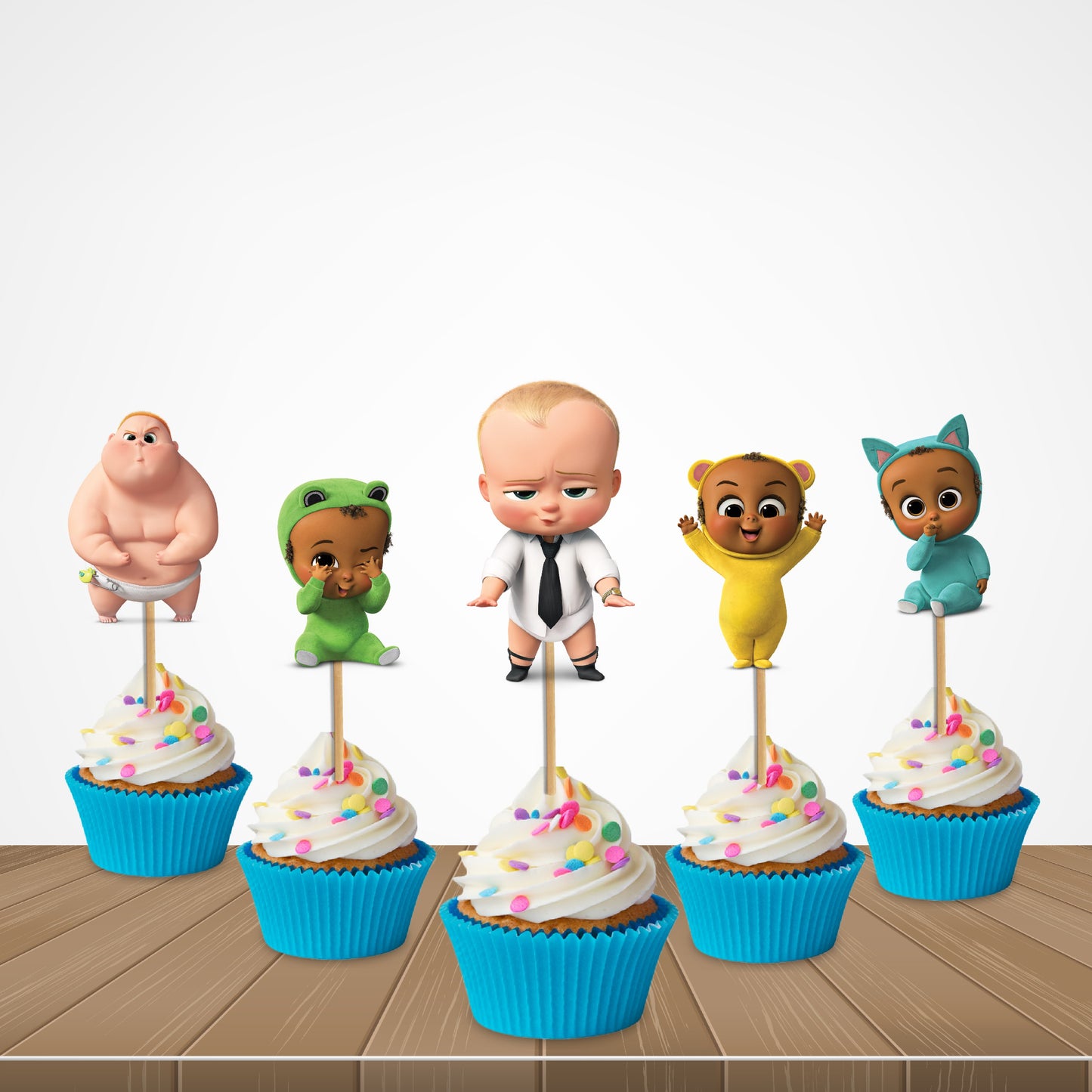 Boss Baby Theme Character Cup Caketopper