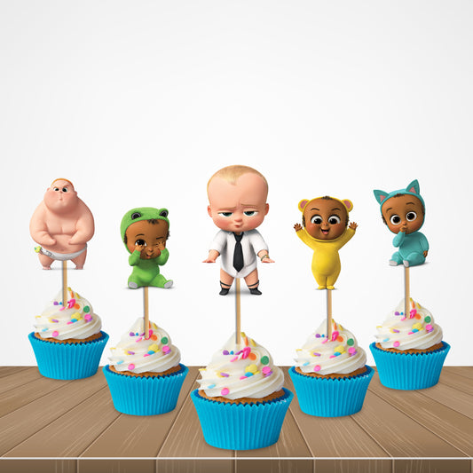Boss Baby Theme Character Cup Caketopper