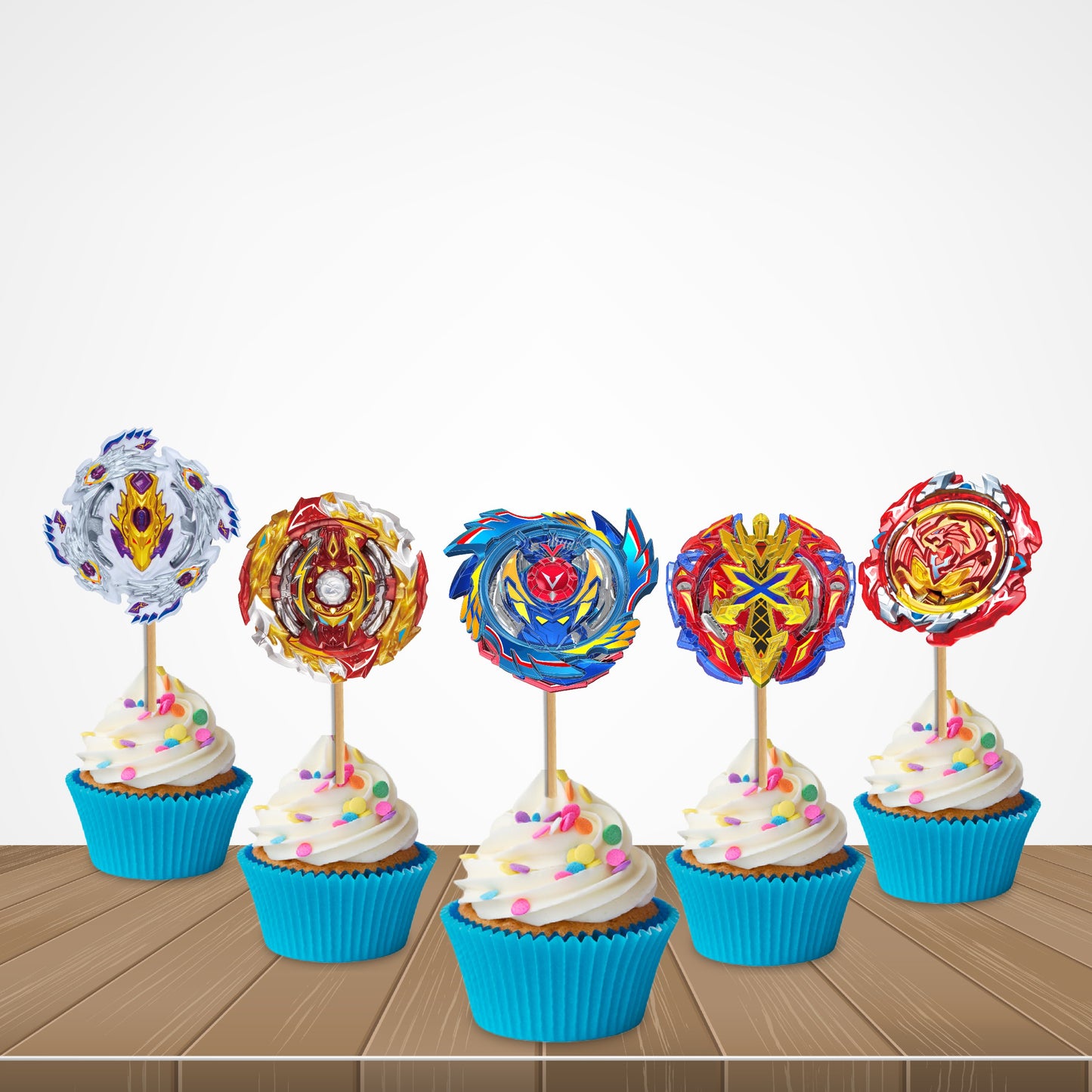 Beyblade Theme Classic Cupcake Topper