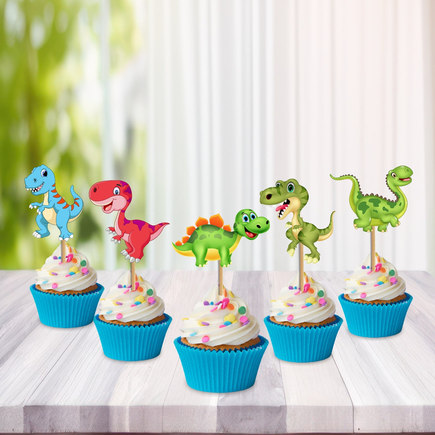 Dino Theme Cupcake Topper
