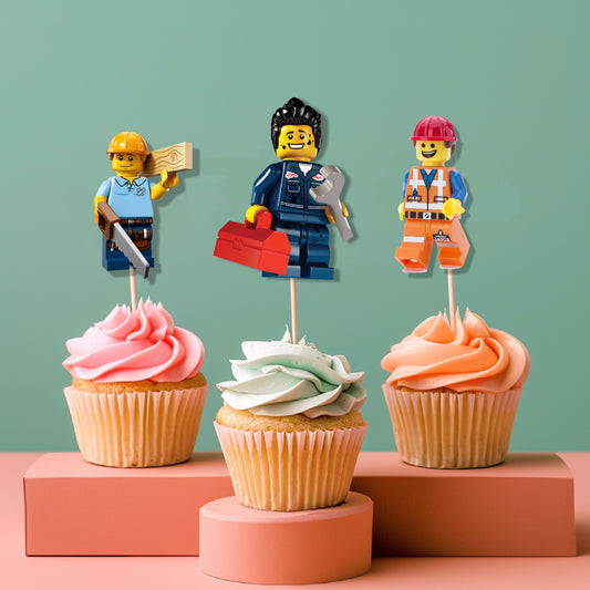 Lego Theme Cup Caketopper