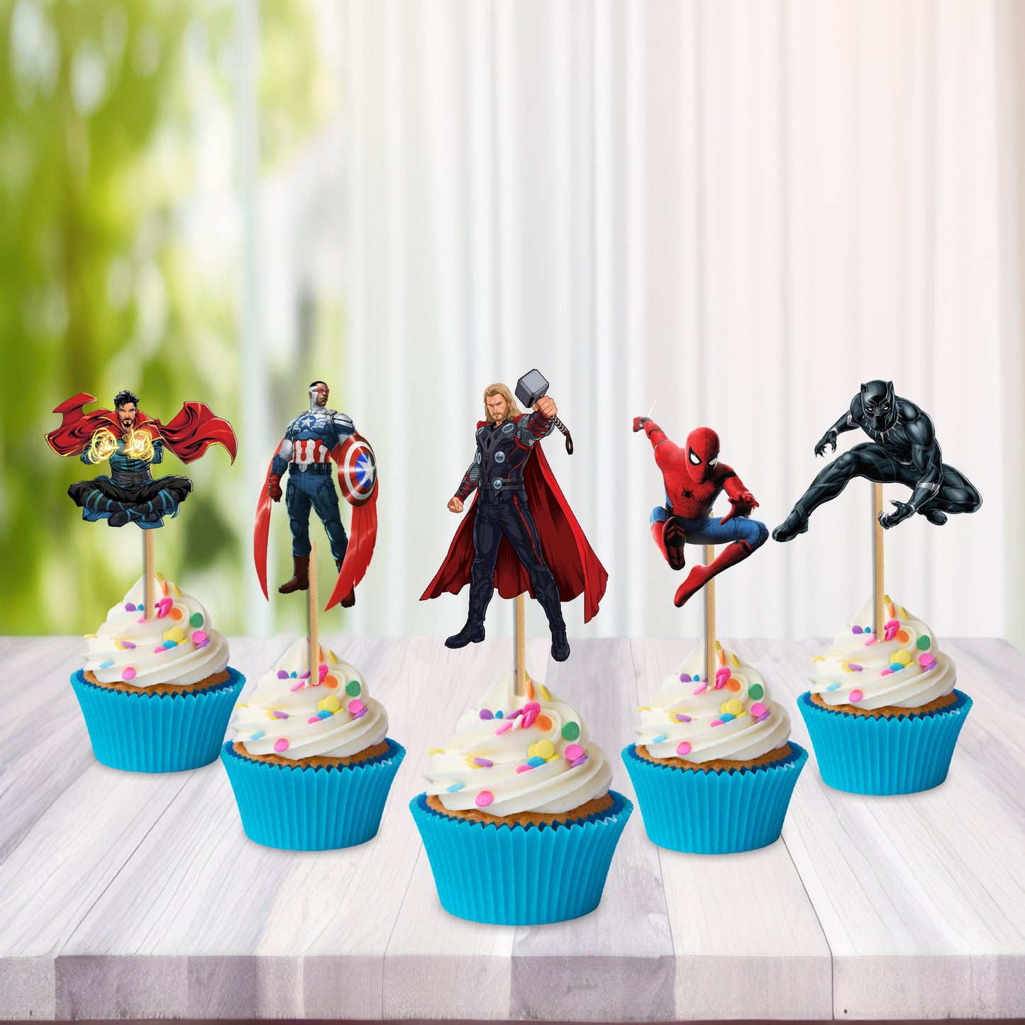 Avengers Theme Cupcake Topper