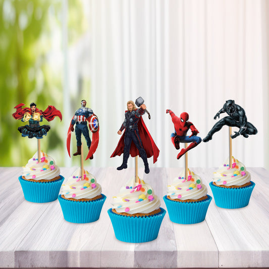 Avengers Theme Cupcake Topper