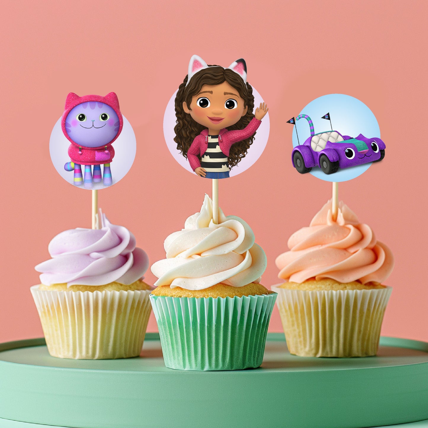 Gabby’s Dollhouse Theme Classic Cup Caketopper