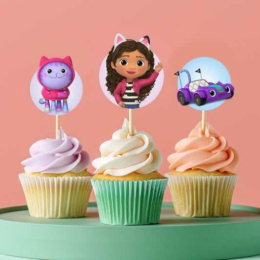 Gabby’s Dollhouse Theme Classic Cup Caketopper