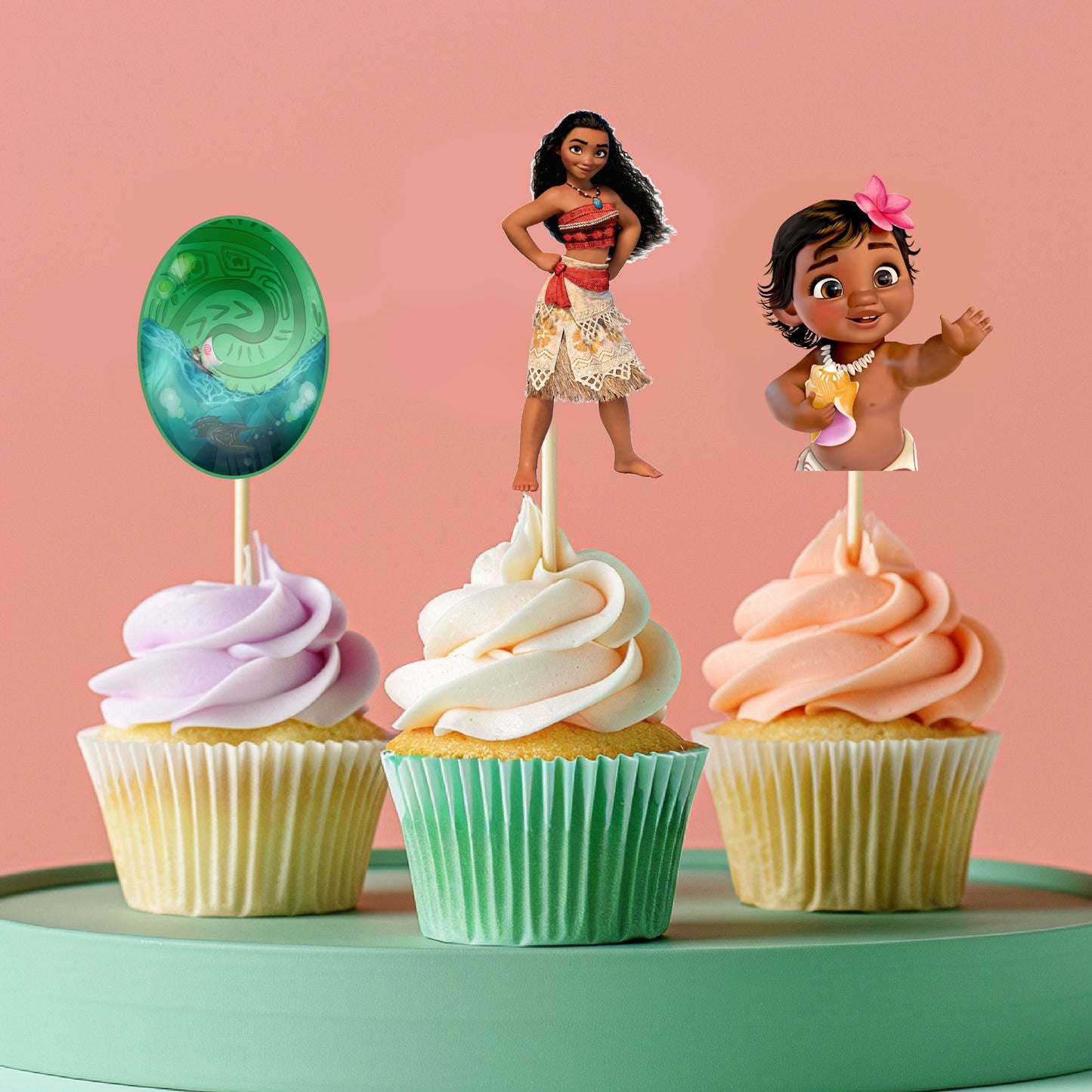 Moana Theme Classic Cup Caketopper