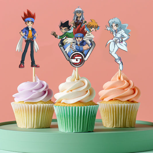 Beyblade Theme Metal Fusion Cupcake Topper