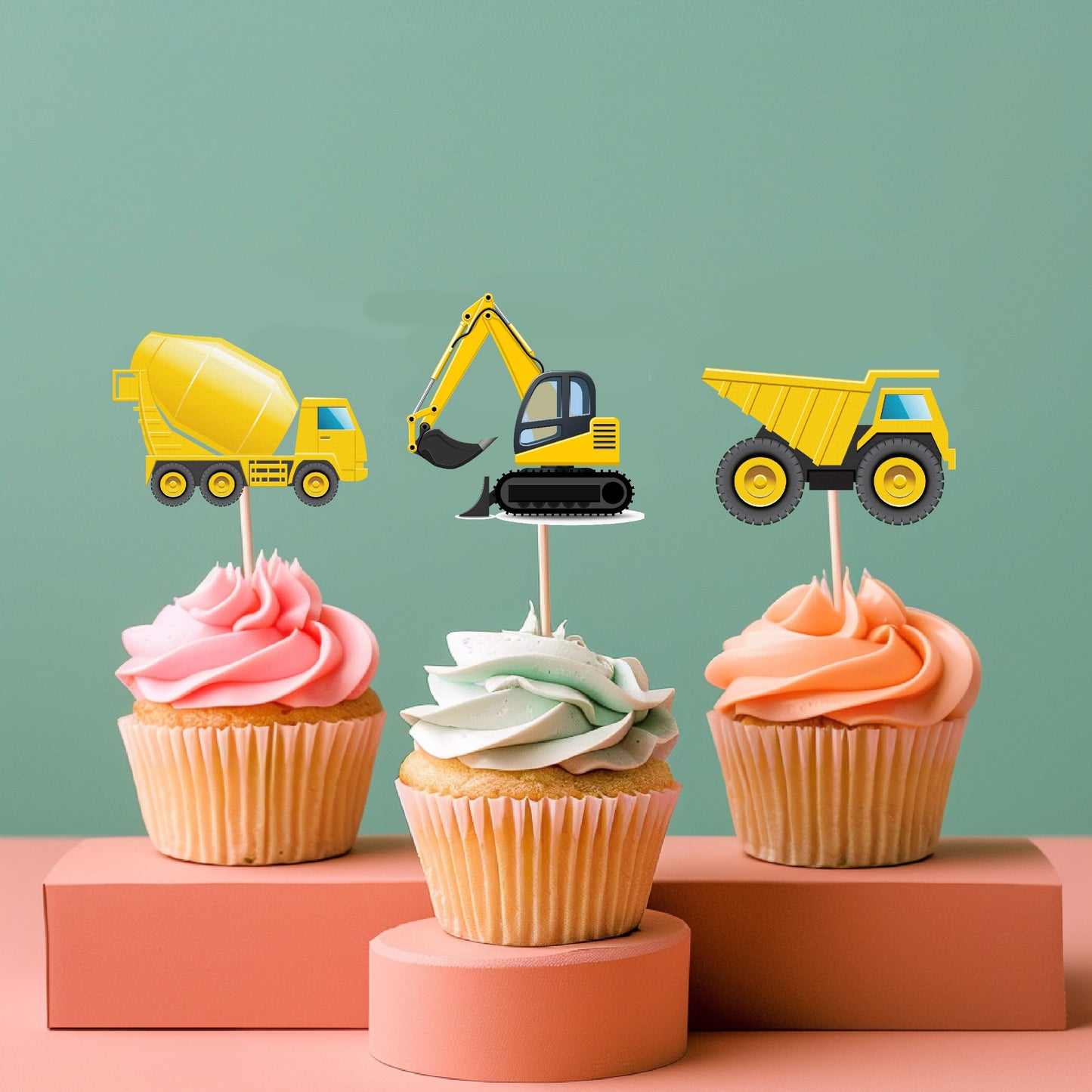 Construction Theme Cupcake Topper