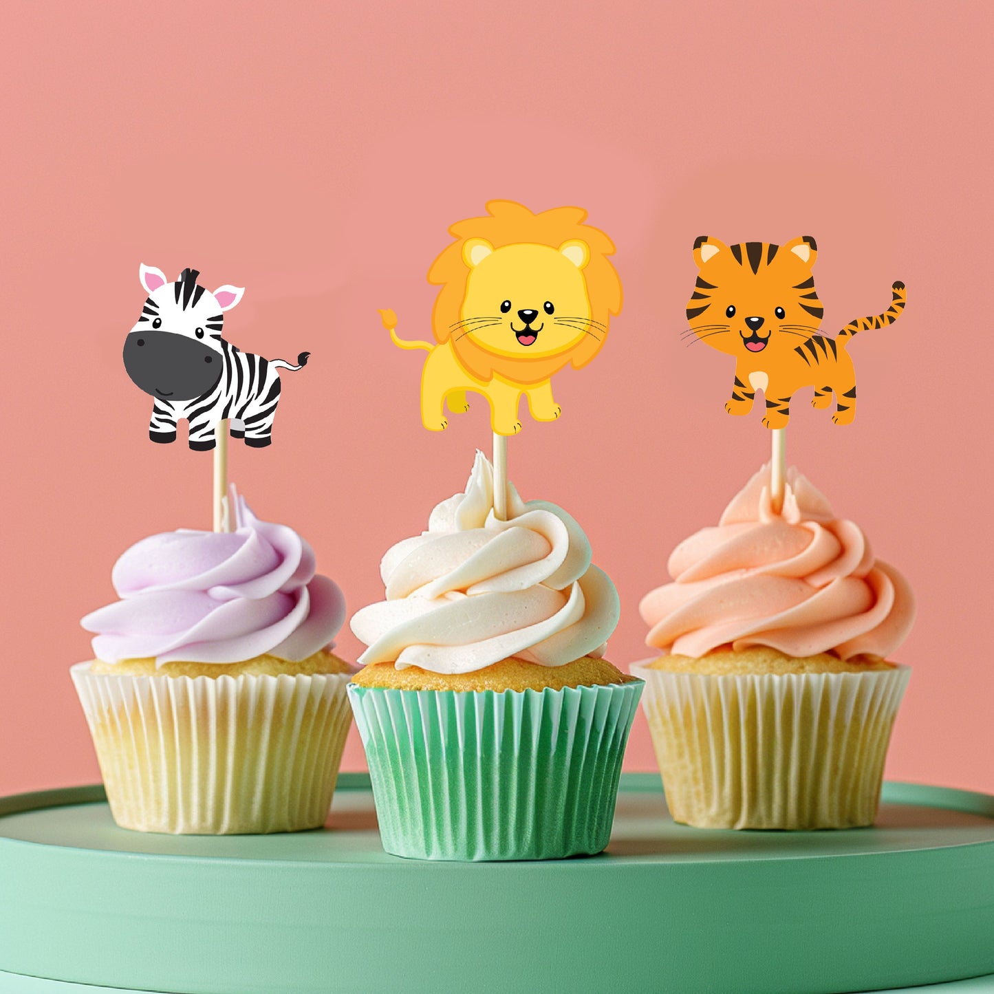 Jungle Theme Classic Cupcake Topper