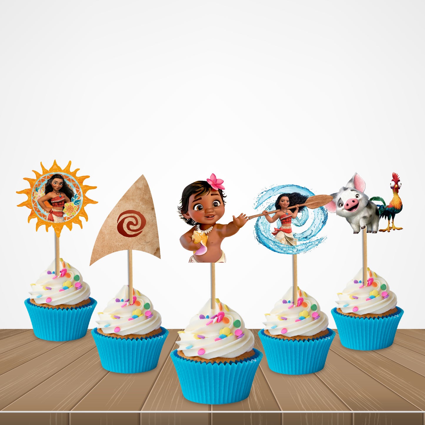 Moana Theme Classic Cup Caketopper