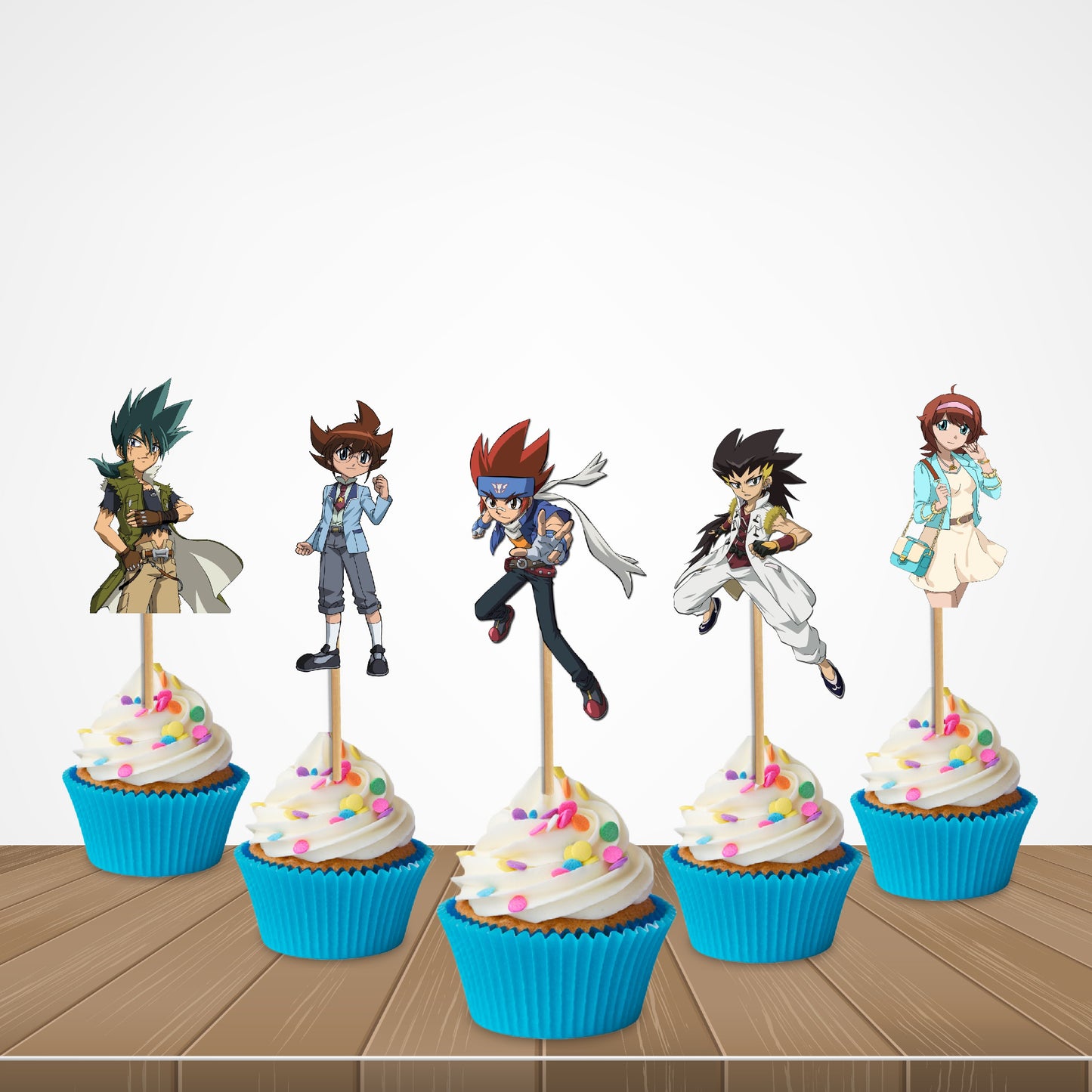 Beyblade Theme Metal Fusion Cupcake Topper