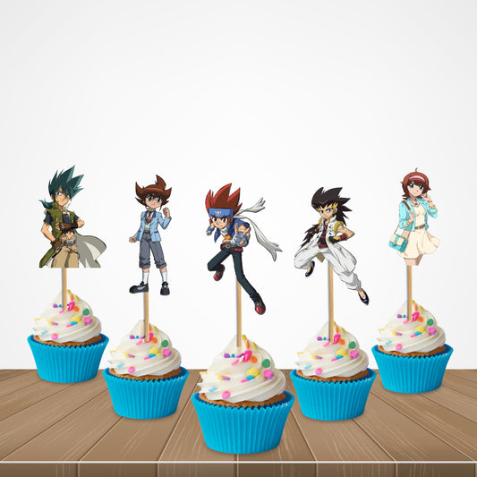 Beyblade Theme Metal Fusion Cupcake Topper