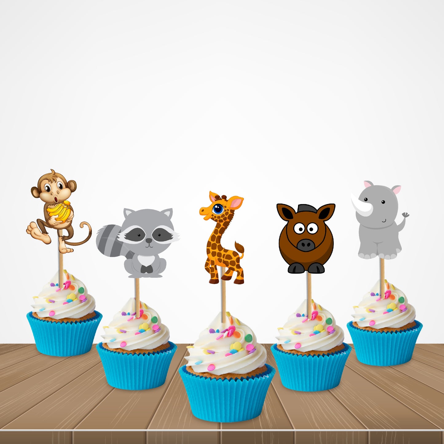 Jungle Theme Classic Cupcake Topper