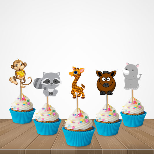 Jungle Theme Classic Cupcake Topper
