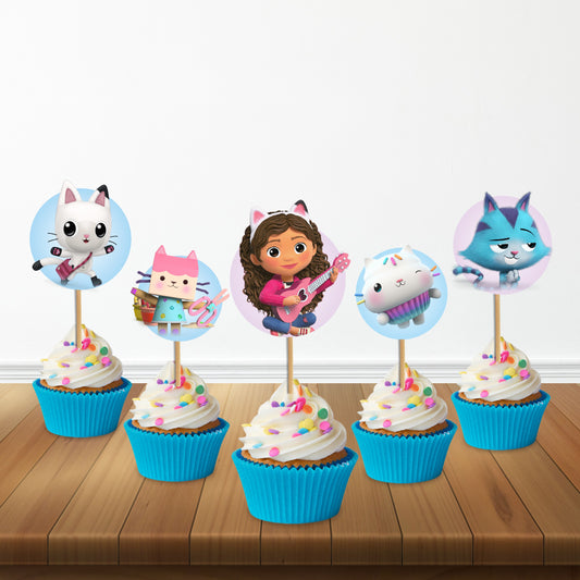 Gabby’s Dollhouse Theme Classic Cup Caketopper