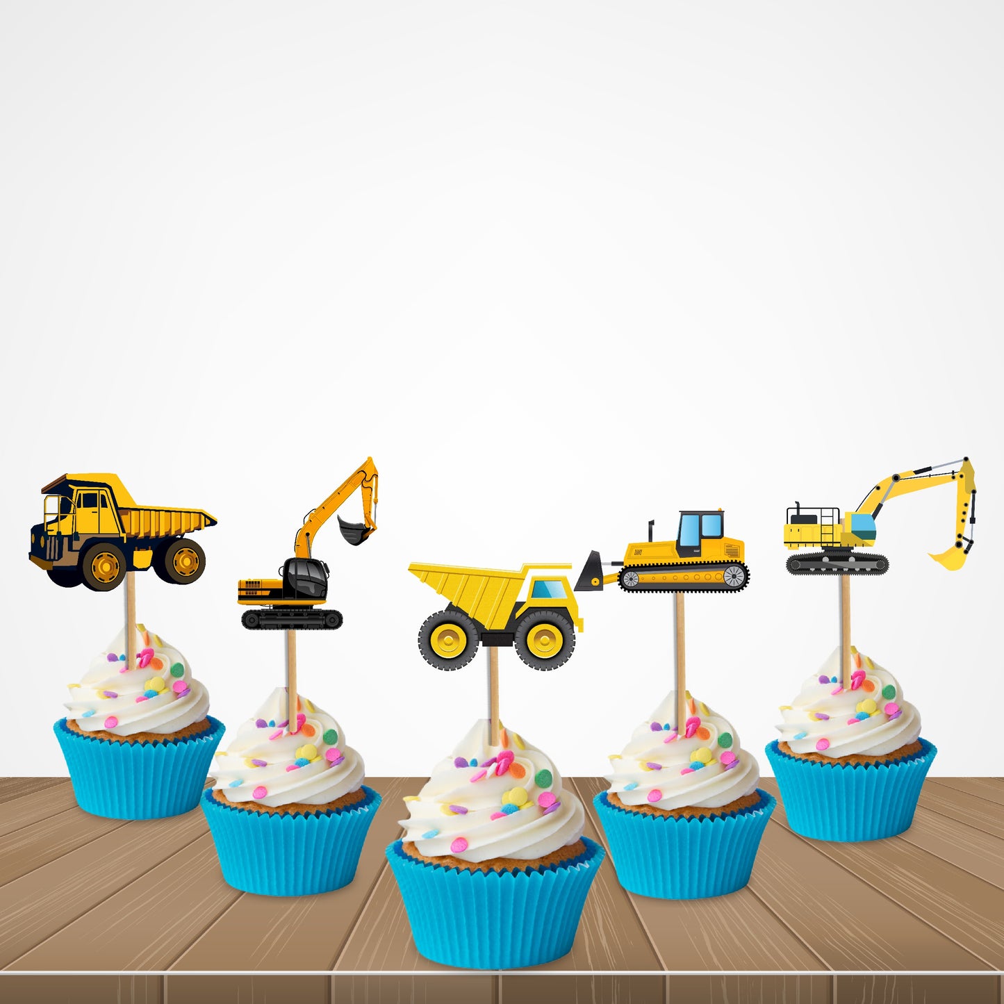 Construction Theme Cupcake Topper