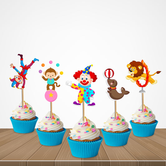 Carnival Theme Character Cupcake Topper