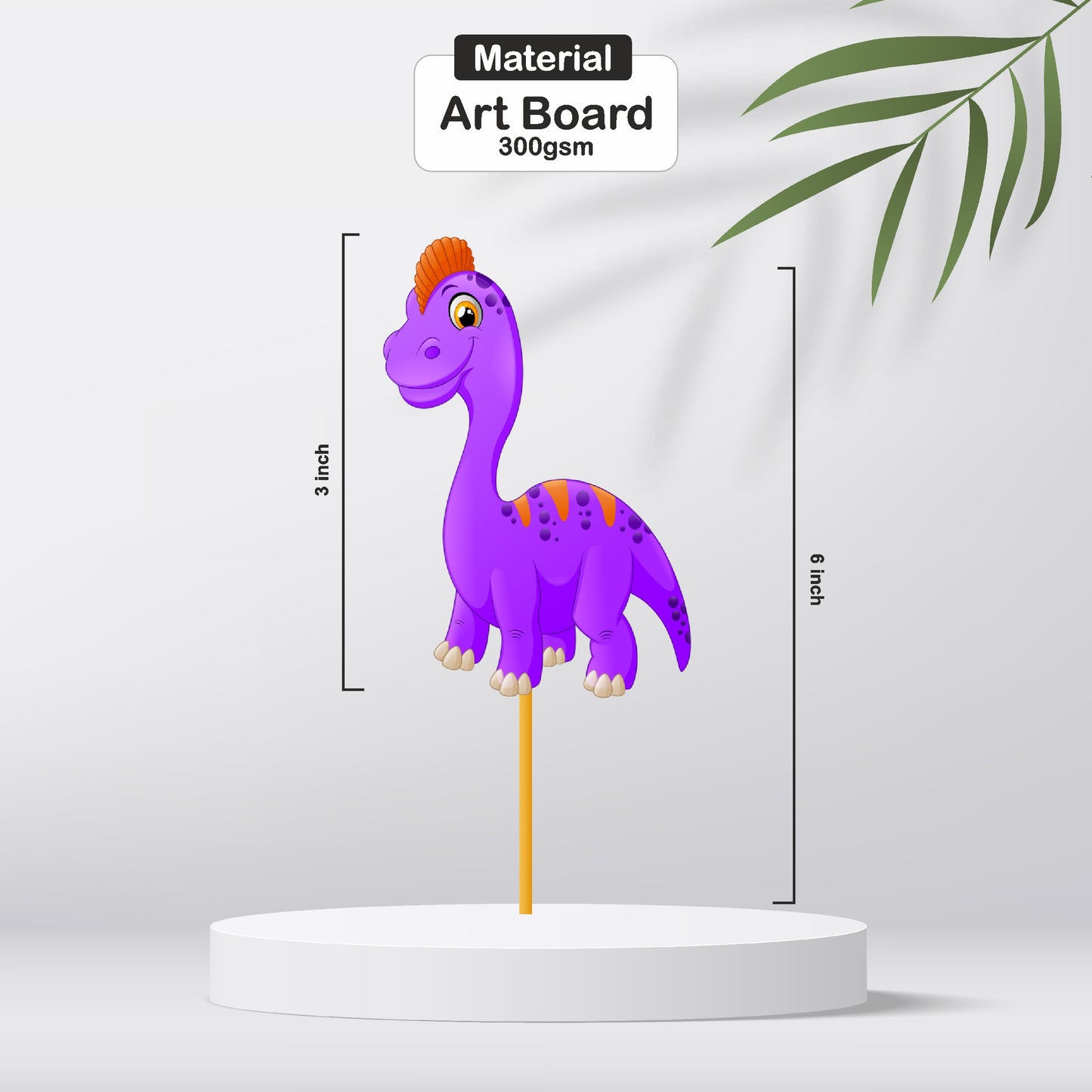 Dino Theme Classic Cupcake Topper