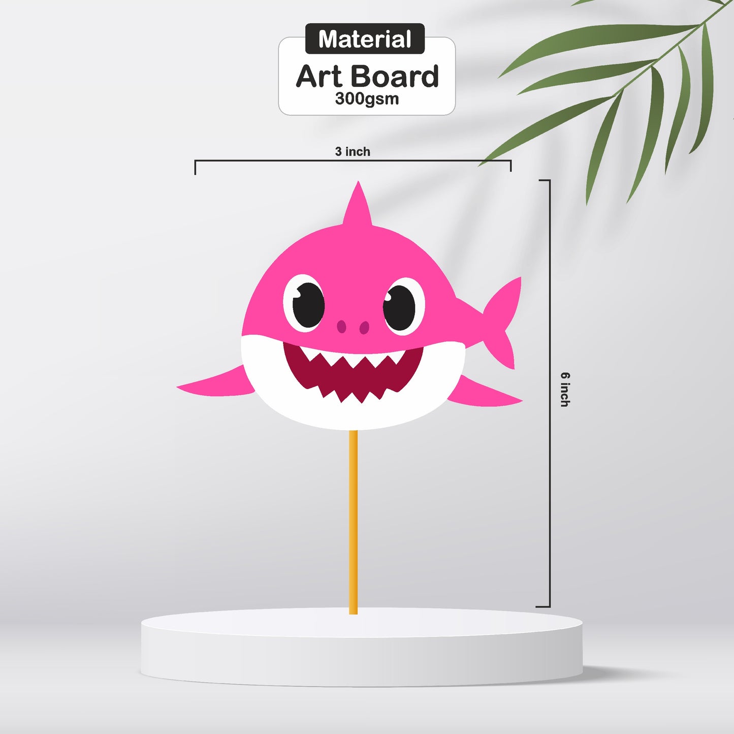 Baby Shark Theme Classic Cupcake Topper