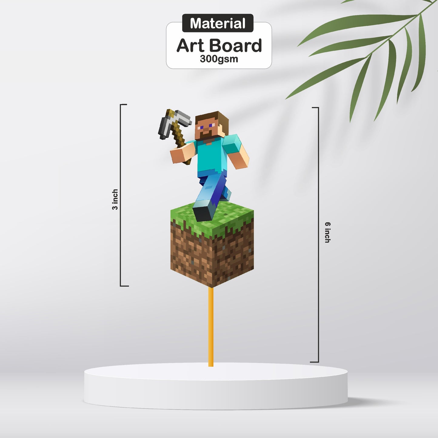 Minecraft Theme Character Cupcake Topper