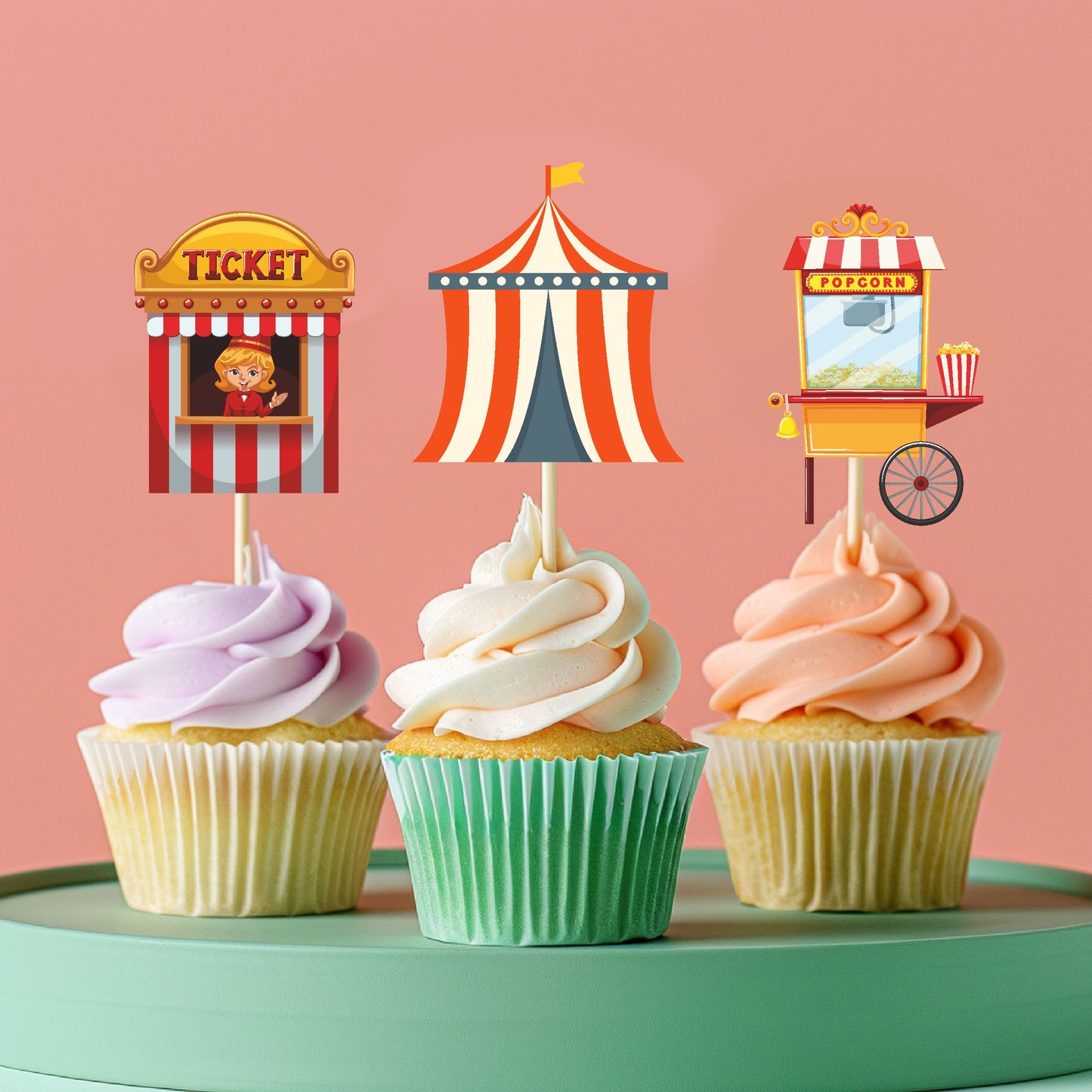 Carnival Theme Cupcake Topper