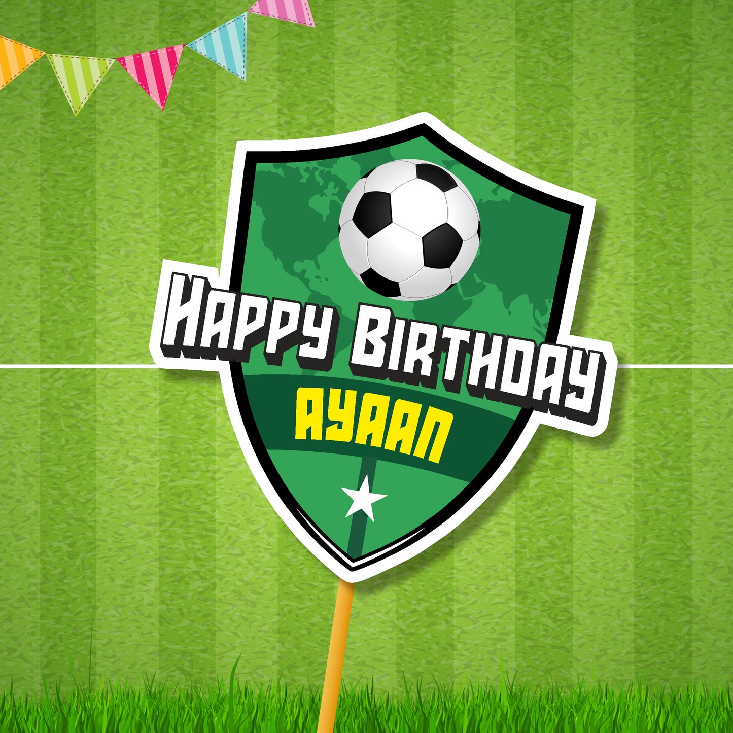 Football Theme Cake Topper