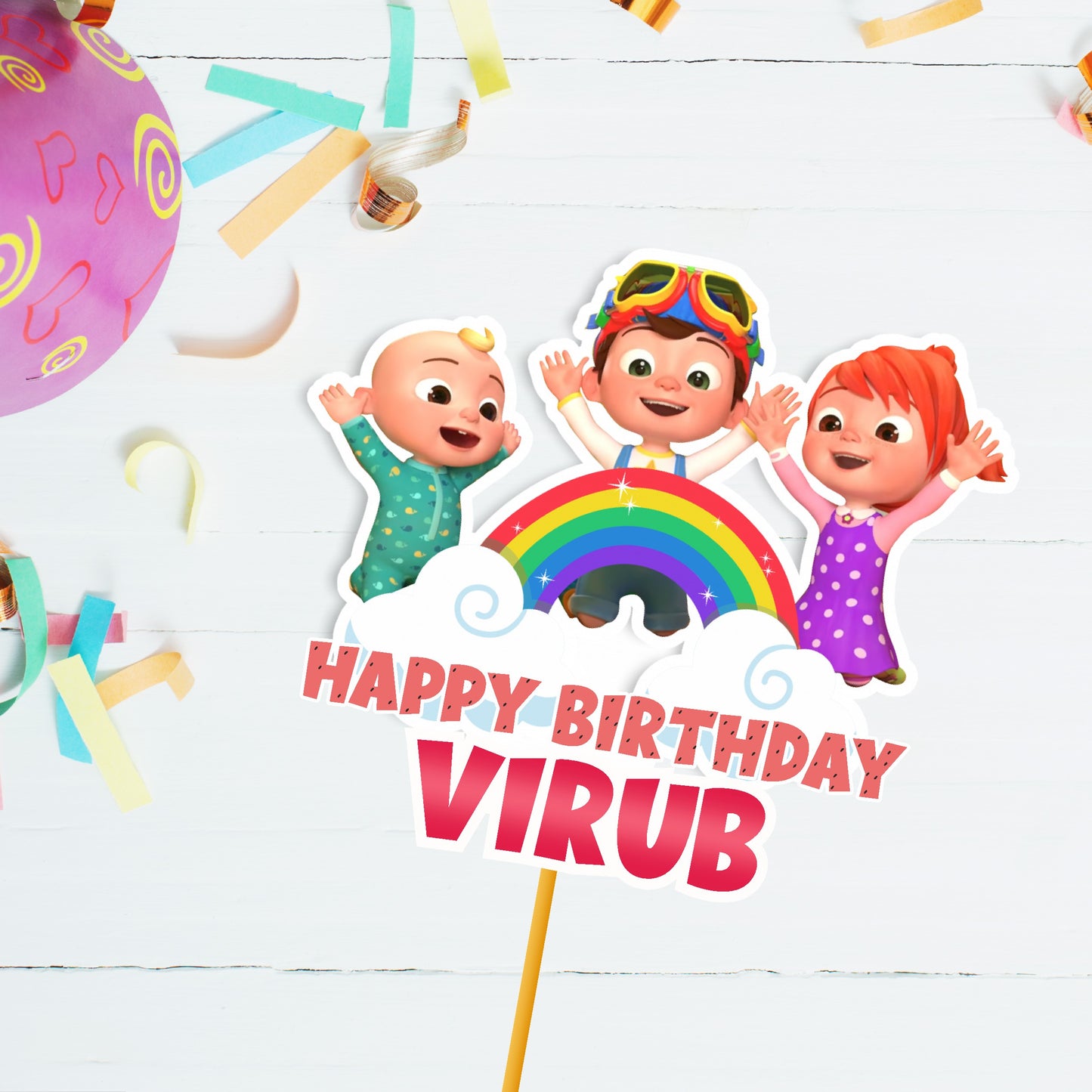 Cocomelon Theme Caketopper