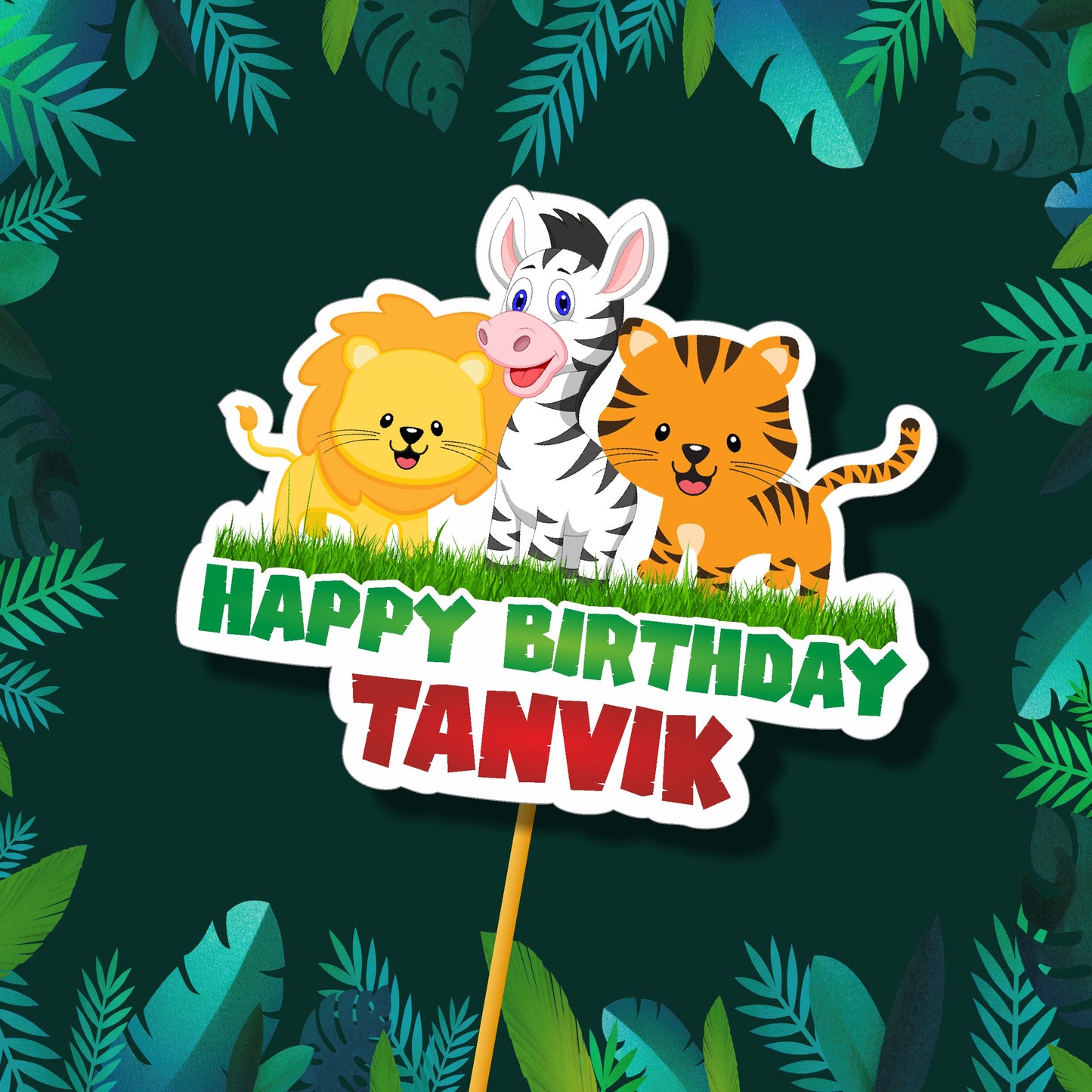 Jungle Theme Cake Topper