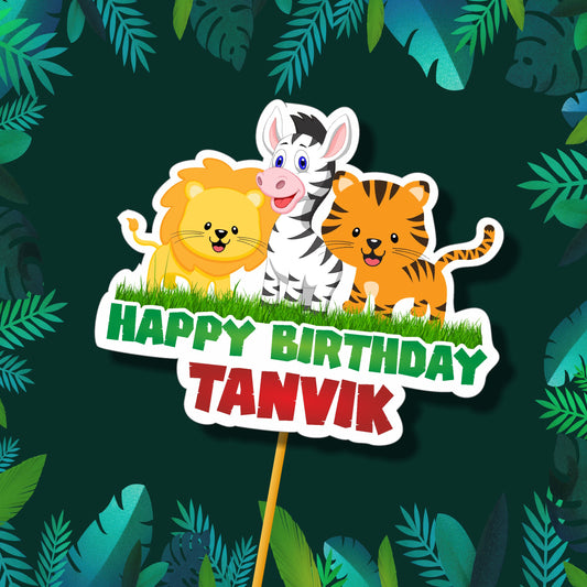Jungle Theme Cake Topper