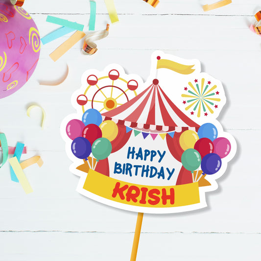 Carnival Theme Customized Caketopper