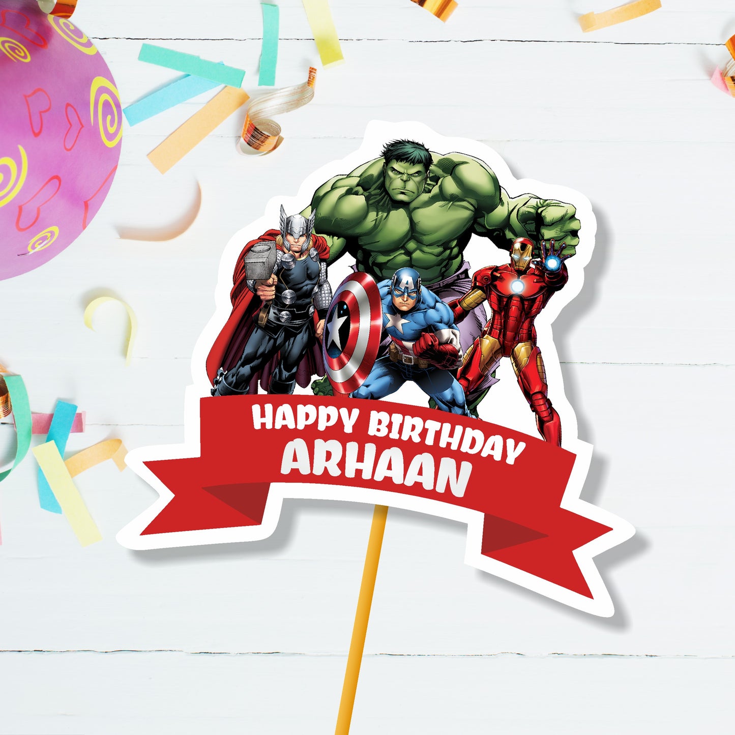 Avengers Theme Caketopper