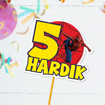 Spider-Man Age Number Cake Topper