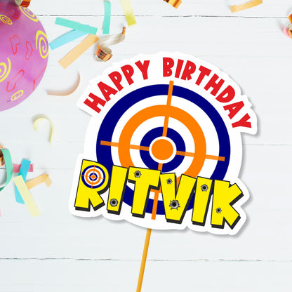 Nerf Gun Theme Personalized Caketopper My Store