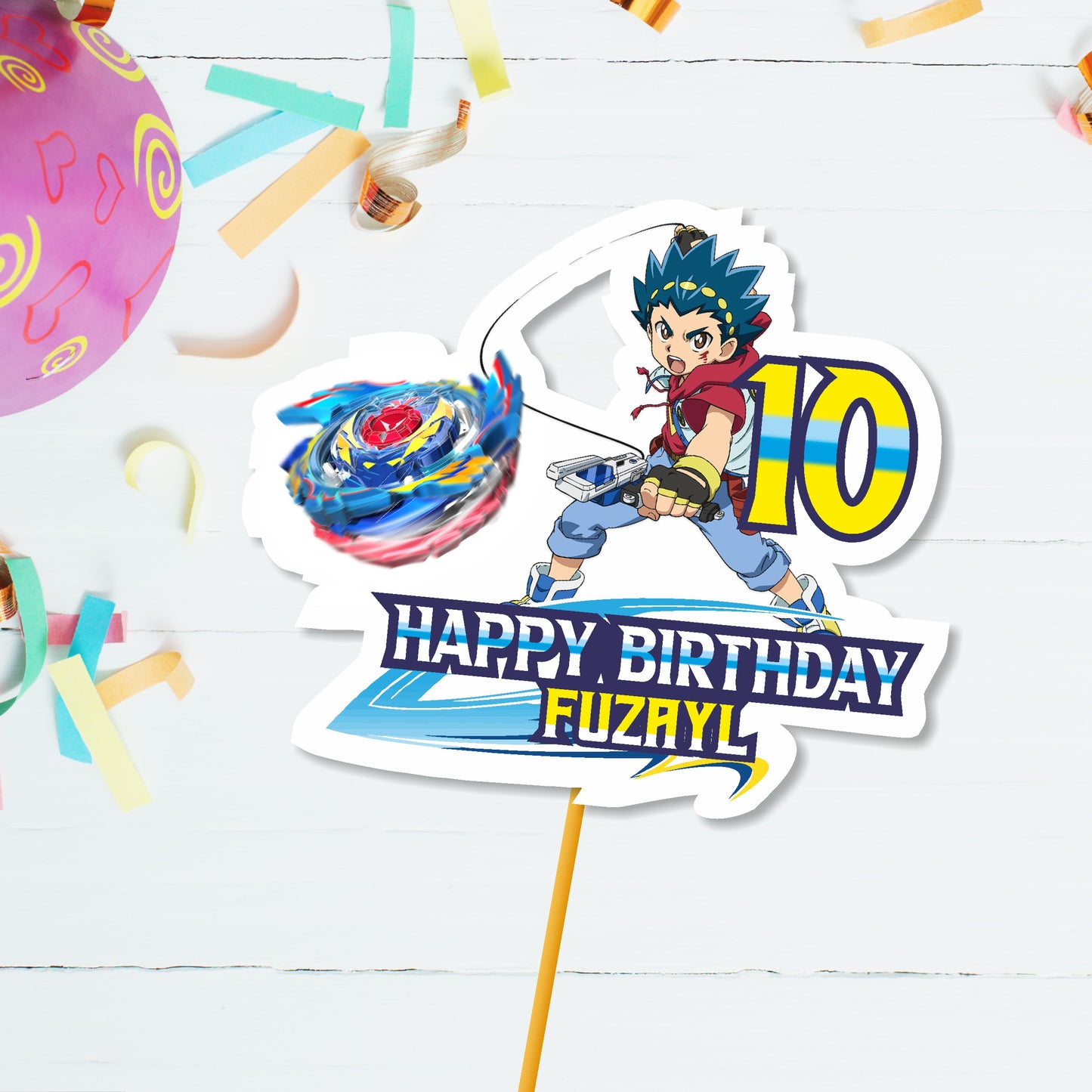 Beyblade Theme Cake topper