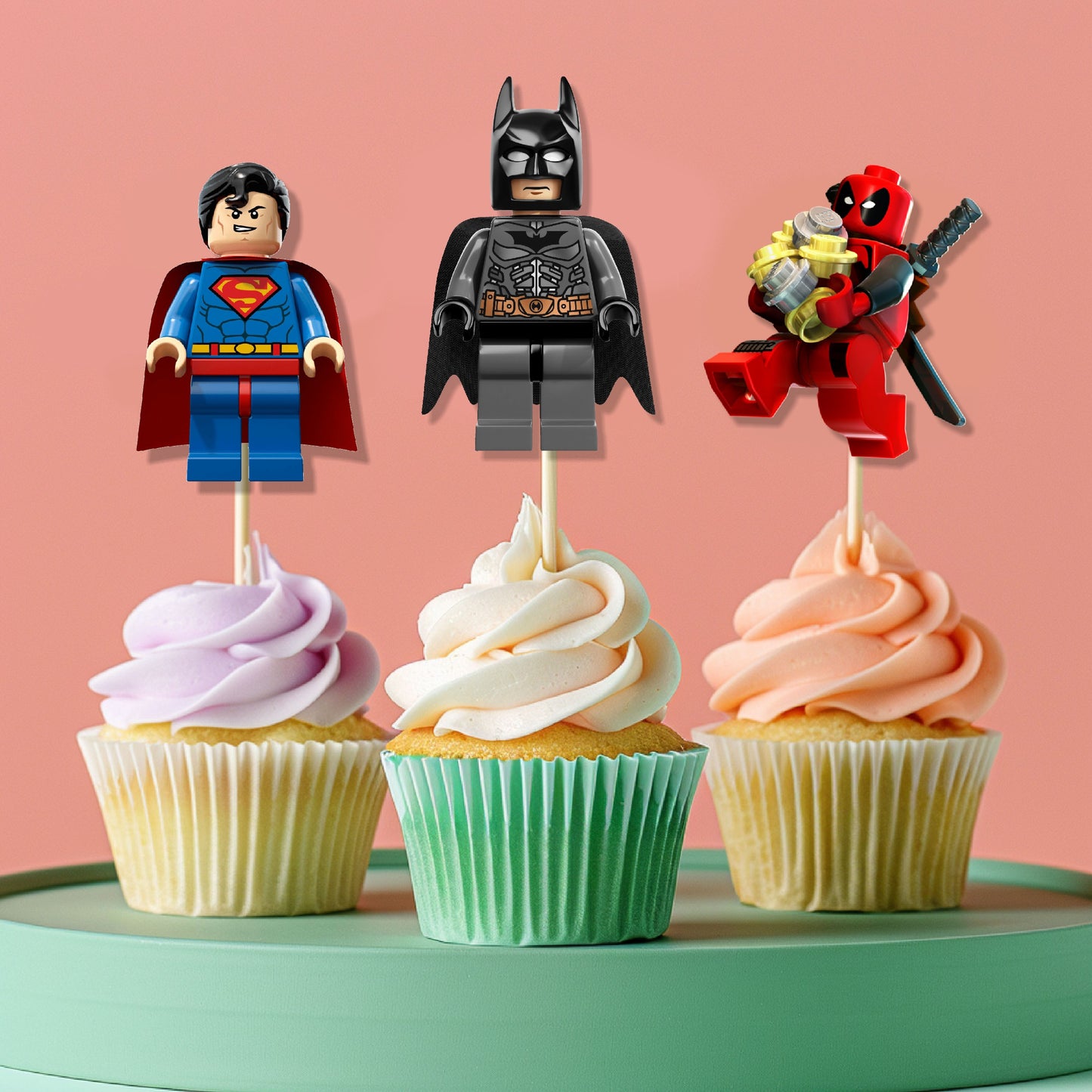 Lego Theme Character Cup Caketopper