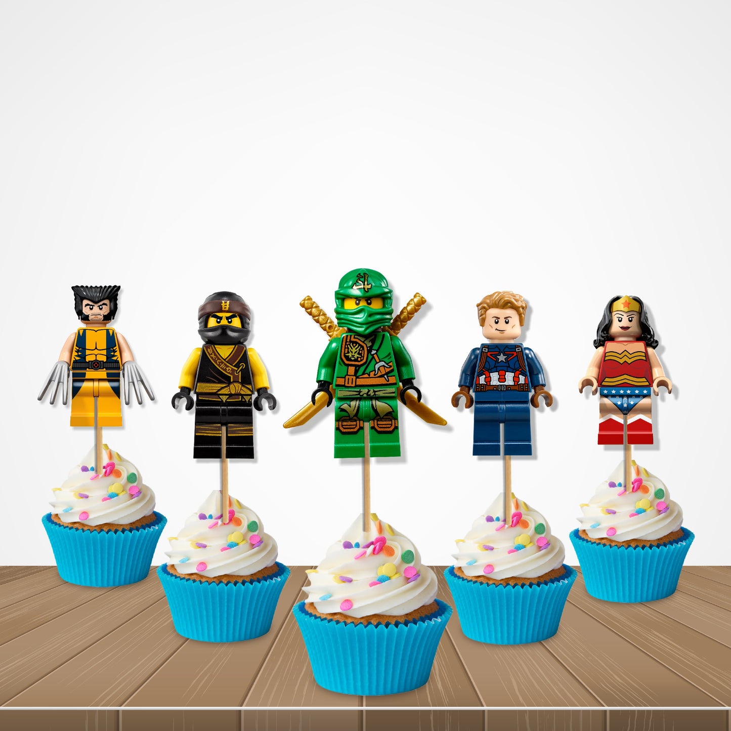 Lego Theme Character Cup Caketopper