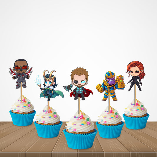 Avengers Theme Classic Cupcake Topper