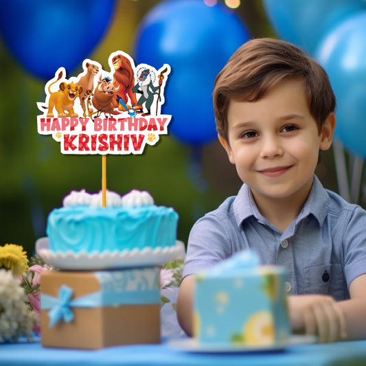 Lion King Theme Personalized Cake Topper