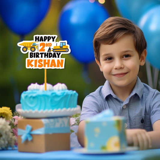 Construction Theme Caketopper