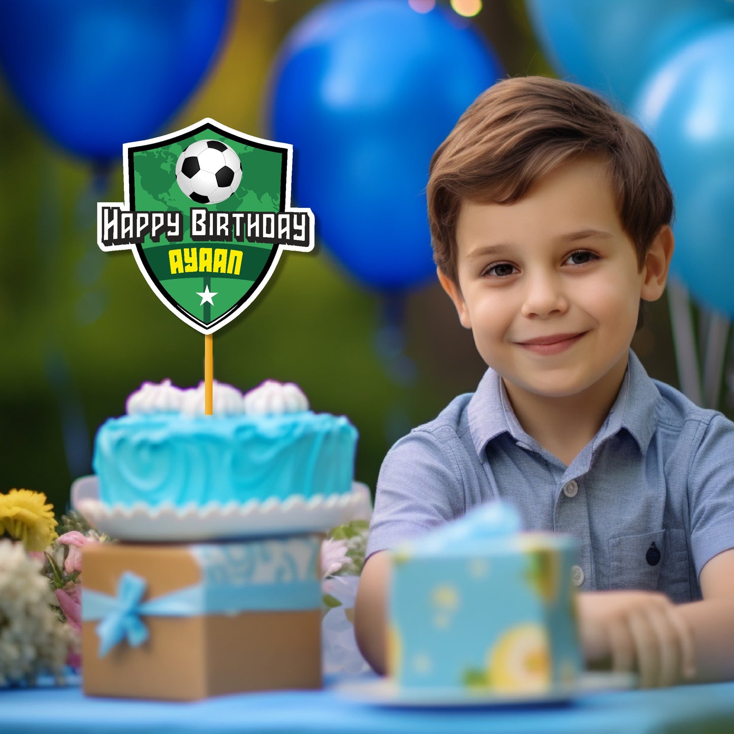 Football Theme Cake Topper