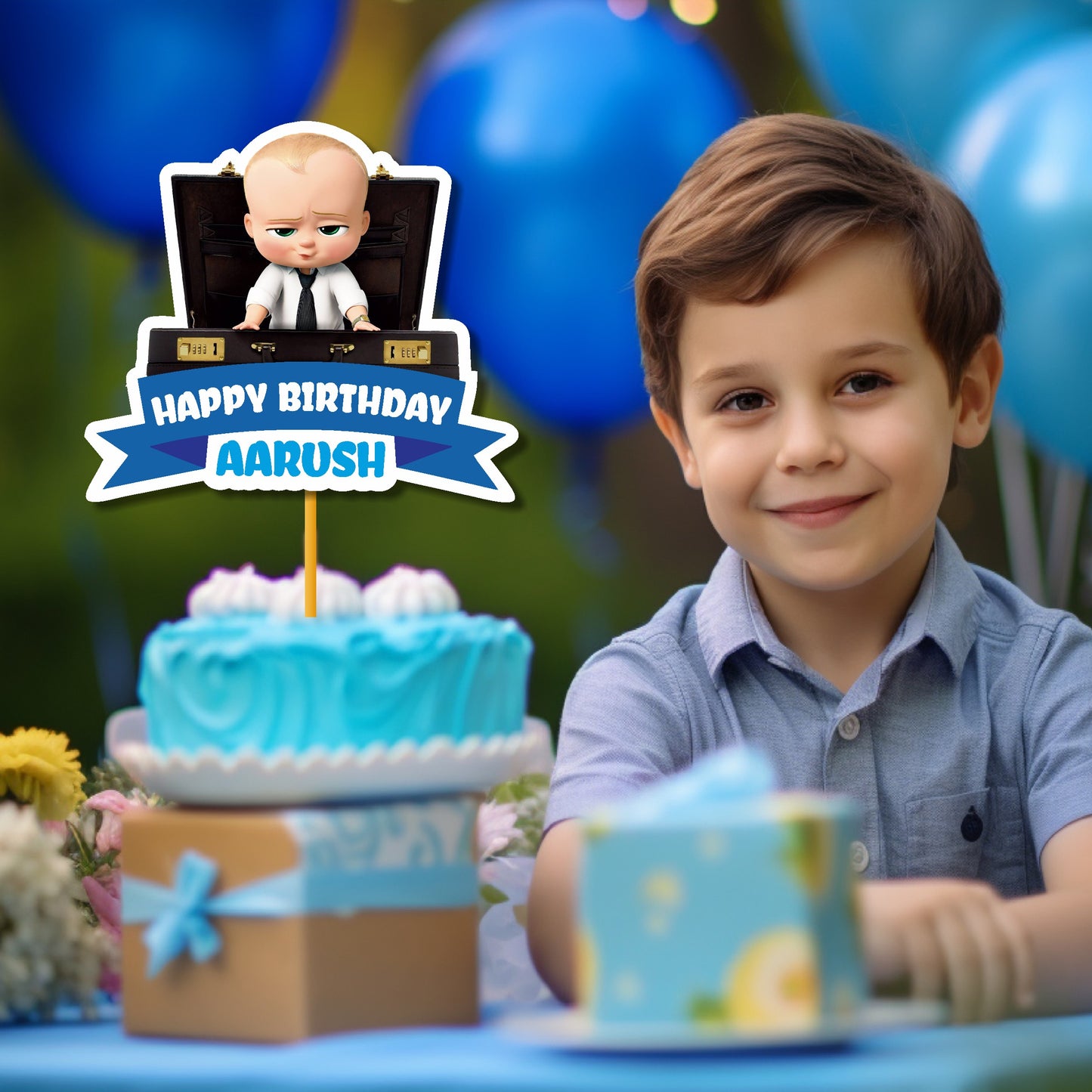 Boss Baby Theme Cake topper