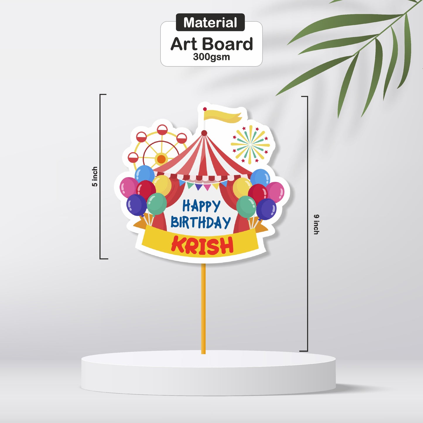 Carnival Theme Customized Caketopper